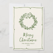 Funky Hand Drawn Scribble Retro Kerstmis Feestdagenkaart (Voorkant)