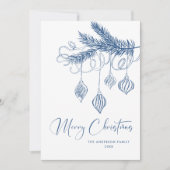 Funky Hand Drawn Scribble Retro Kerstmis Feestdagenkaart (Voorkant)