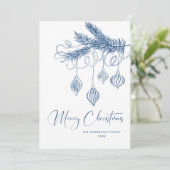 Funky Hand Drawn Scribble Retro Kerstmis Feestdagenkaart (Staand voorkant)