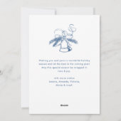 Funky Hand Drawn Scribble Retro Kerstmis Feestdagenkaart (Achterkant)