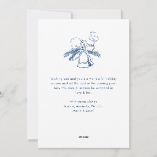 Funky Hand Drawn Scribble Retro Kerstmis Feestdagenkaart (Achterkant)