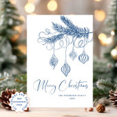 Funky Hand Drawn Scribble Retro Kerstmis Feestdagenkaart