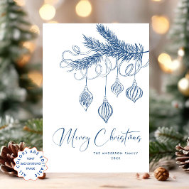 Funky Hand Drawn Scribble Retro Kerstmis Feestdagenkaart