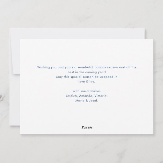 Funky Hand Drawn Scribble Retro Kerstmis Feestdagenkaart (Achterkant)