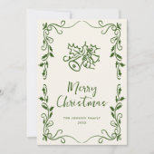 Funky Hand Drawn Scribble Retro Kerstmis Feestdagenkaart (Voorkant)