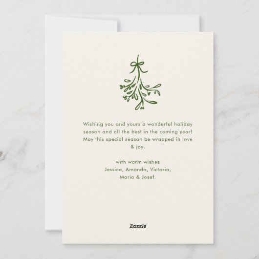 Funky Hand Drawn Scribble Retro Kerstmis Feestdagenkaart (Achterkant)