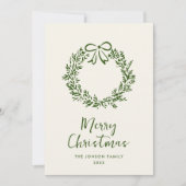 Funky Hand Drawn Scribble Retro Kerstmis Feestdagenkaart (Voorkant)