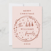 Funky Hand Drawn Whimsical Christmas Feestdagenkaart (Voorkant)