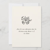 Funky Hand Drawn Whimsical Christmas Holiday Party Kaart (Achterkant)