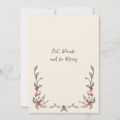 Funky Hand Drawn Whimsical Christmas Holiday Party Kaart (Achterkant)