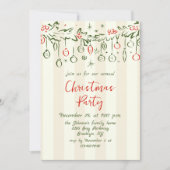 Funky Hand Drawn Whimsical Christmas Holiday Party Kaart (Voorkant)