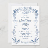 Funky Hand Drawn Whimsical Christmas Holiday Party Kaart (Voorkant)