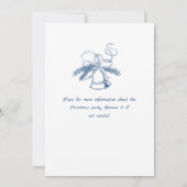 Funky Hand Drawn Whimsical Christmas Holiday Party Kaart (Achterkant)