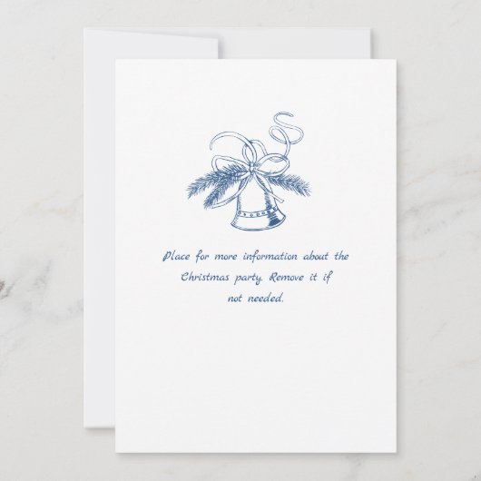 Funky Hand Drawn Whimsical Christmas Holiday Party Kaart (Achterkant)