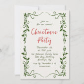 Funky Hand Drawn Whimsical Christmas Holiday Party Kaart (Voorkant)
