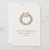 Funky Hand Drawn Whimsical Christmas Holiday Party Kaart (Achterkant)