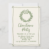 Funky Hand Drawn Whimsical Christmas Holiday Party Kaart (Voorkant)