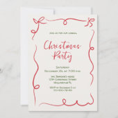 Funky Hand Drawn Whimsical Christmas Holiday Party Kaart (Voorkant)