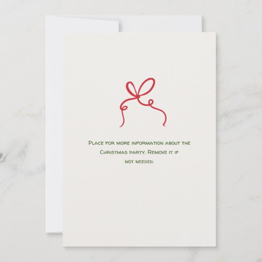 Funky Hand Drawn Whimsical Christmas Holiday Party Kaart (Achterkant)