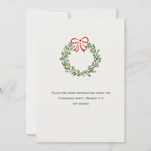 Funky Hand Drawn Whimsical Christmas Holiday Party Kaart (Achterkant)