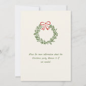 Funky Hand Drawn Whimsical Christmas Holiday Party Kaart (Achterkant)