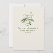 Funky Hand Drawn Whimsical Christmas Holiday Party Kaart (Achterkant)