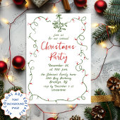 Funky Hand Drawn Whimsical Christmas Holiday Party Kaart