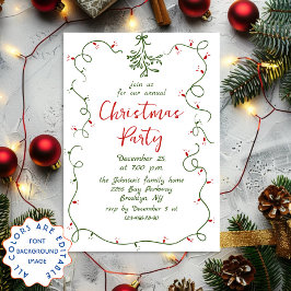 Funky Hand Drawn Whimsical Christmas Holiday Party Kaart