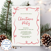 Funky Hand Drawn Whimsical Christmas Holiday Party Kaart