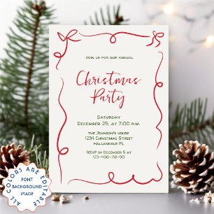Funky Hand Drawn Whimsical Christmas Holiday Party Kaart