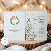 Funky Hand Drawn Whimsical Christmas Holiday Party Kaart