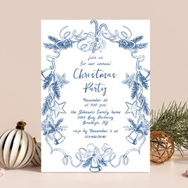 Funky Hand Drawn Whimsical Christmas Holiday Party Kaart