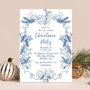 Funky Hand Drawn Whimsical Christmas Holiday Party Kaart