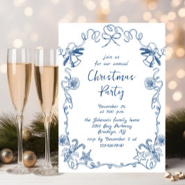 Funky Hand Drawn Whimsical Christmas Holiday Party Kaart