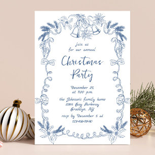 Funky Hand Drawn Whimsical Christmas Holiday Party Kaart