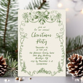 Funky Hand Drawn Whimsical Christmas Holiday Party Kaart