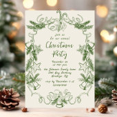 Funky Hand Drawn Whimsical Christmas Holiday Party Kaart