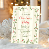 Funky Hand Drawn Whimsical Christmas Holiday Party Kaart