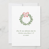 Funky Hand Drawn Whimsical Christmas Holiday Party Kaart (Achterkant)