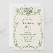 Funky Hand Drawn Whimsical Christmas Holiday Party Kaart (Voorkant)