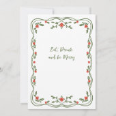 Funky Hand Drawn Whimsical Christmas Holiday Party Kaart (Achterkant)