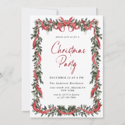 Funky Hand Drawn Whimsical Christmas Holiday Party Kaart (Voorkant)