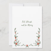Funky Hand Drawn Whimsical Christmas Holiday Party Kaart (Achterkant)