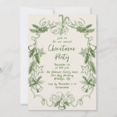 Funky Hand Drawn Whimsical Christmas Holiday Party Kaart (Voorkant)