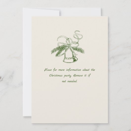 Funky Hand Drawn Whimsical Christmas Holiday Party Kaart (Achterkant)