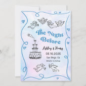 Funky Hand Getekend De Nacht Voor De Rehearsal Din Kaart (Voorkant)