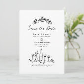 funky hand getekend grillige Italiaanse bruiloft Kaart (Staand voorkant)