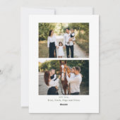 Funky Hand getekend grillige retro kerst 3 foto Feestdagenkaart (Achterkant)