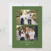 Funky Hand getekend grillige retro kerst 3 foto Feestdagenkaart (Achterkant)