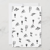 funky hand getekend grillige trendy Italiaanse bru Kaart (Achterkant)